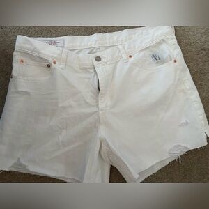GAP Women's Distressed White Jean Shorts